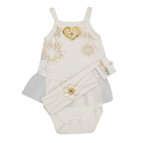 GIRLS S/L BODY SUIT WITH HEAD BAND 2346 TUR SU-21 0-3M