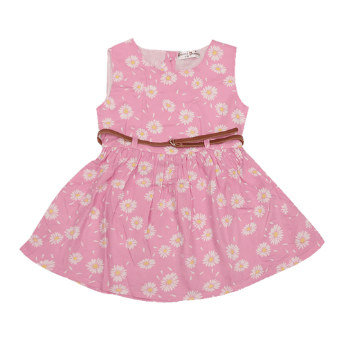 GIRLS S/L PRINTED FROCK 1305 DBX SU-21 2-3 YEAR