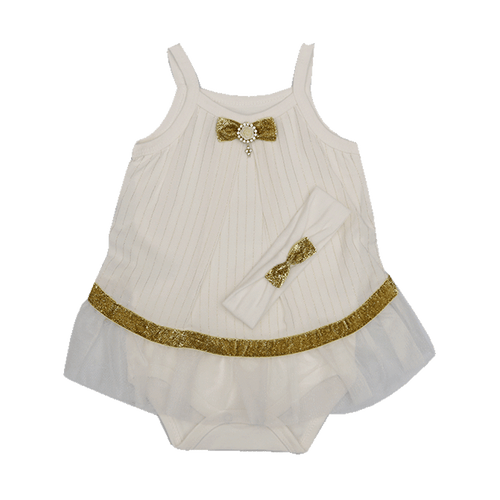 GIRLS S/L 2PC FANCY BODY SUIT 2363 TUR SU-21 12-18M