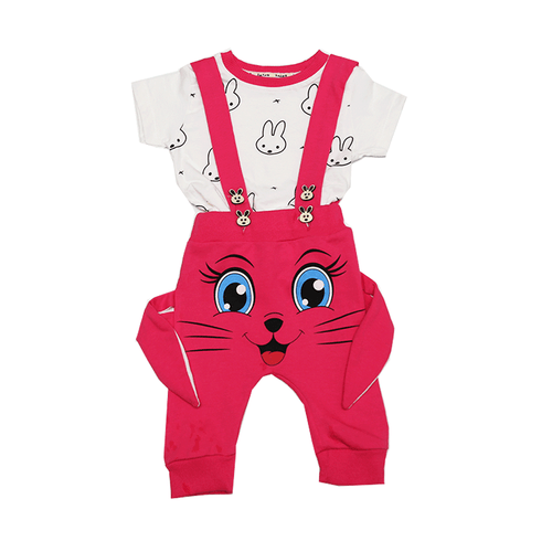GIRLS 2PC DUNGREE SUIT A2202 TUR SU-21 0-3M