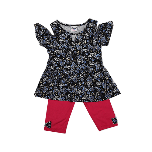 GIRLS CAP SLEEVE CAPRI SUIT 002-015 TUR SU-21 2-3 YEAR