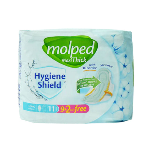 MOLPED MAXI THICK SANITARY PAD WITH BARRIER LONG 8PCS
