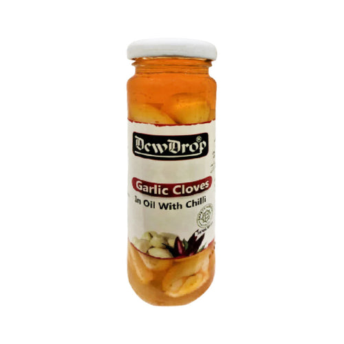 DEW DROP GARLIC CLOVES CHILLI OIL 240 GM