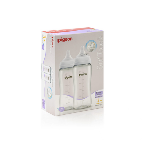 PIGEON FEEDING BOTTLE TWIN PACK 3M+ 300 ML 79447