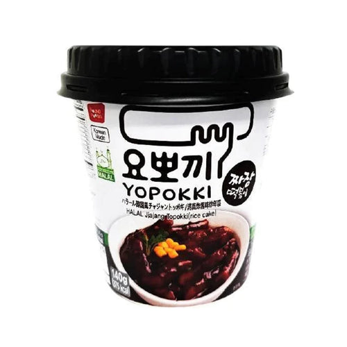 YOPOKKI JJAJANG TOPOKKI RICE CAKE CUP 140GM