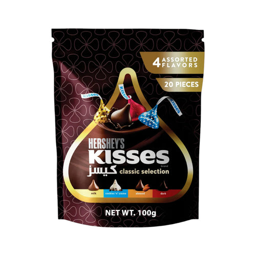 HERSHEYS KISSES CHOCOLATE CLASSIC SELECTION 4 FLAVOR 100 GM