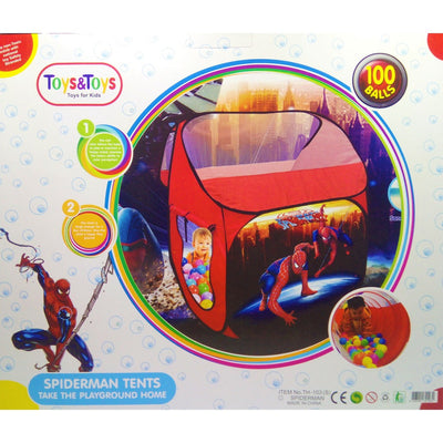 TH-103 SPIDERMAN PLAY TENT WITH 100 BALLS A.I