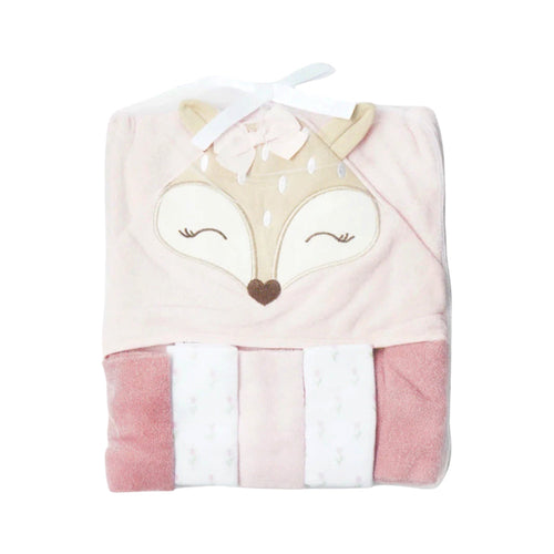 BABY BATH TOWEL HOODED W 5PC FACE TOWEL MDW-23 CHI 57906