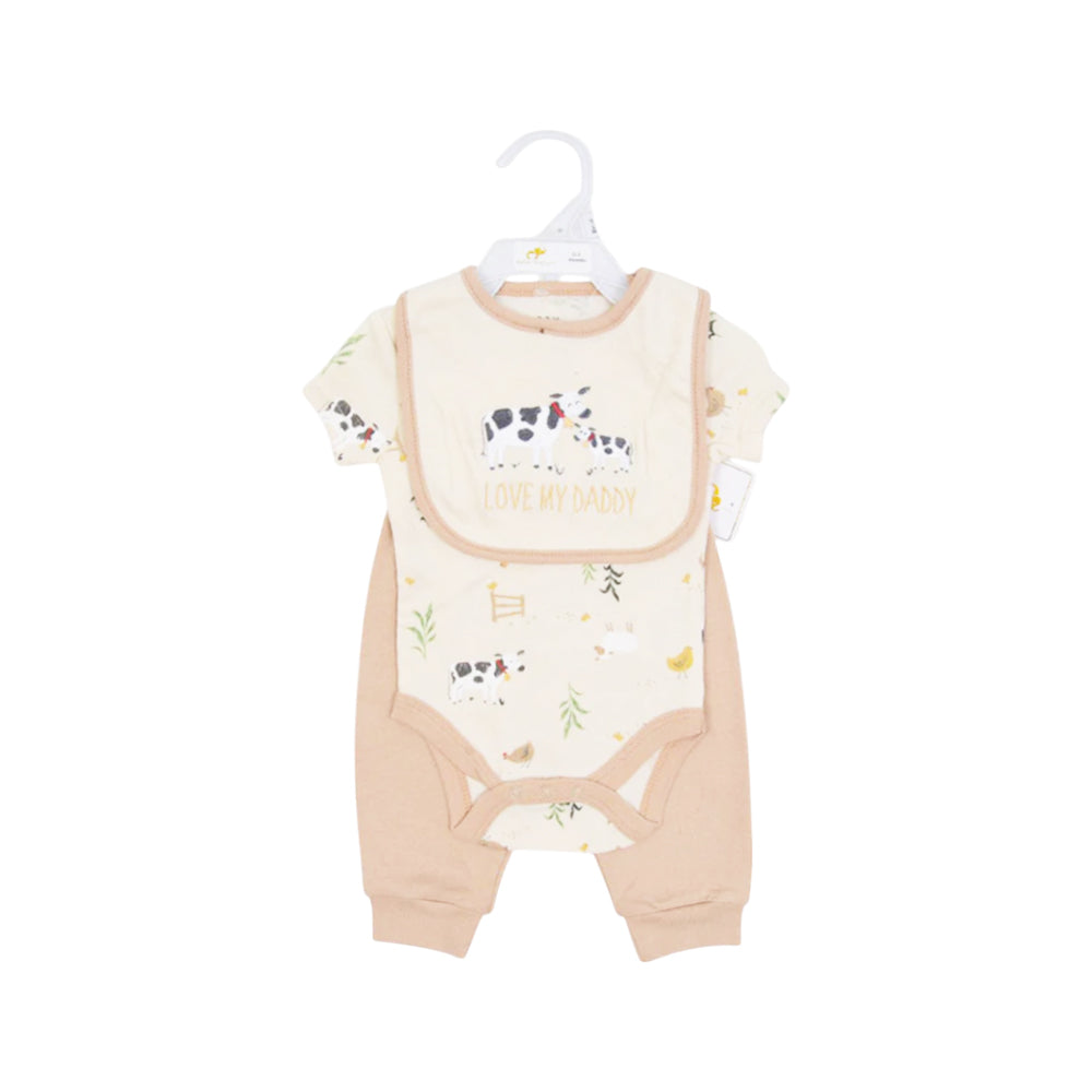 BOYS S/S 3PC BODY SUIT MZS-24 0-3M BP11215