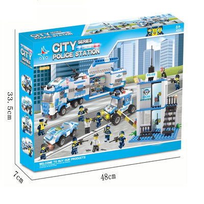 LX-A327 CITY POLICE STATION BLOCKS 858PCS