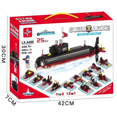 LX-A460 SUBMARINE SHIP BLOCKS 566PCS