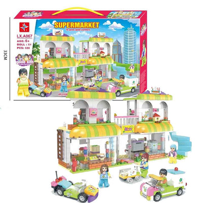 LX-A067 SUPER MARKET BLOCKS 688PCS