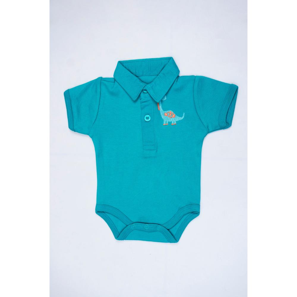 SHORT SLEEVE BODY SUIT WITH COLLAR NEW BORN # 2969
