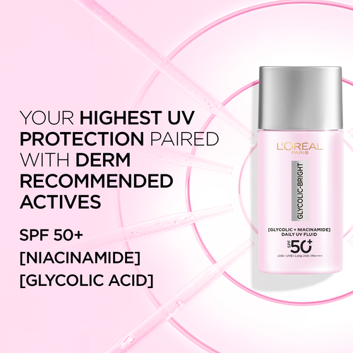 L'oreal Paris - Glycolic Bright Anti-dark Spot Daily Uv Fluid Spf 50+ 50 Ml
