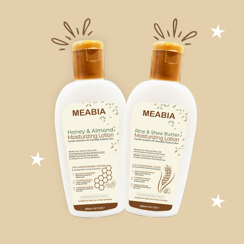 Meabia -almond & Rice Luxe Lotion Duo