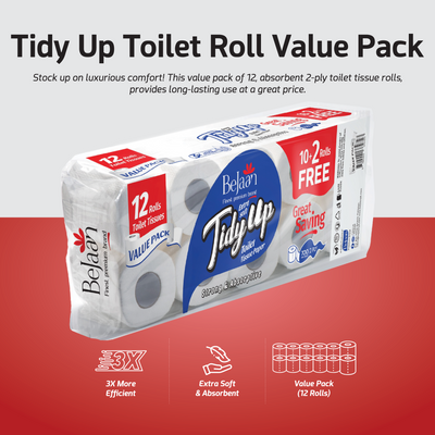 BE JAAN TOILET ROLL VALUE PACK (10+2)