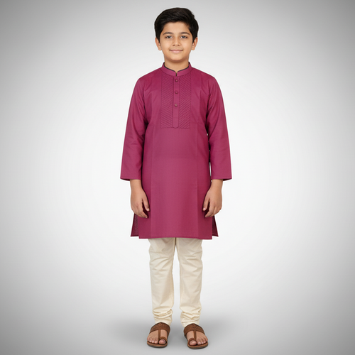 Sapphire - Kids Maroon Kurta ( Only Shirt )