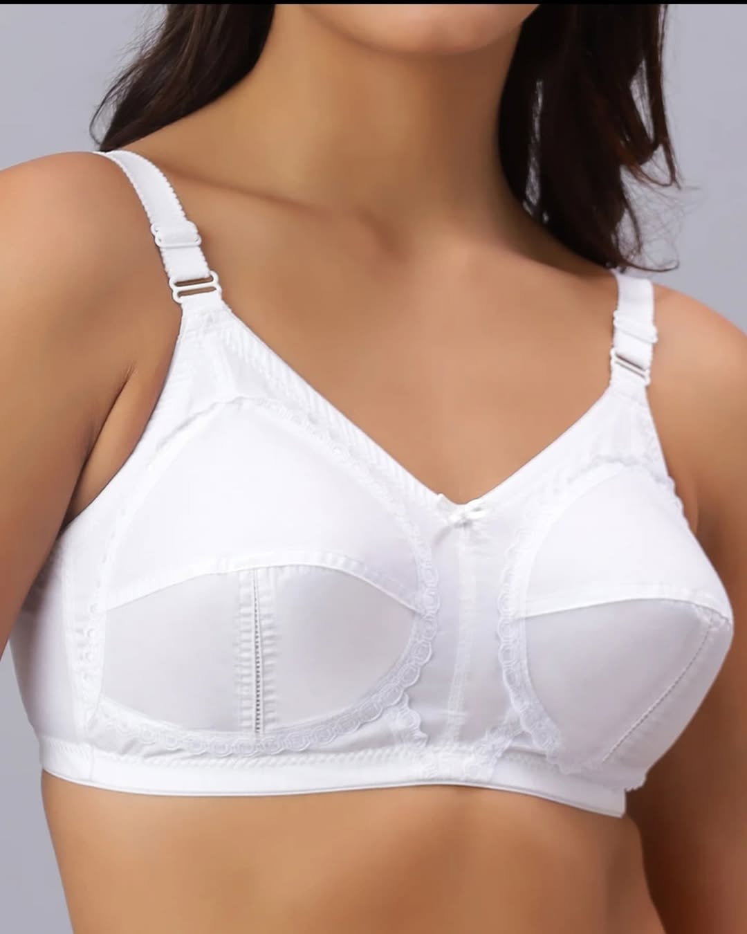 Belleza Lingerie Gentle Classic Cotton Bra - White