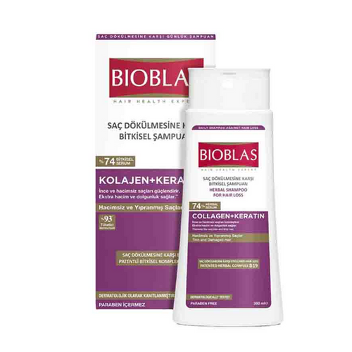 Bioblas - Anti-hair Loss Volume Shampoo (collagen + Keratin) 360ml