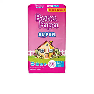 Bona Papa Baby Diapers Super Economy Medium Size 3 (50 Pcs)