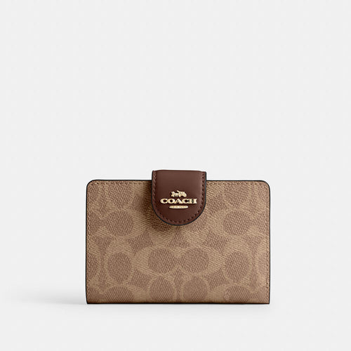 Coach - Medium Corner Zip Wallet In Signature Canvas