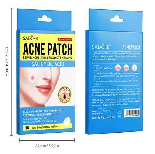 Sadoer Salicylic Acid Acne Patch Repair Acne Skin & Promote Healing Pimple Patch Invisible Pimple Patches For Clearer Skin Sd09630