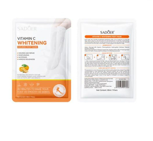 Sadoer Pack Of 2 Vitamin C Whitening Moisturizing Repair Nourishing Korean Hand & Foot Mask (sd91396 Sd91389)