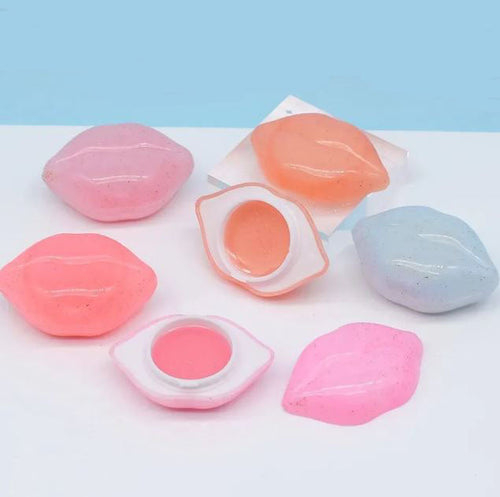 Miss Beauty Big Mouth Design Sleep Lip Mask Lip Jelly Lip Balm Treatment Transparent Moisturizing Hydrating Repair Lips Care Random Colors