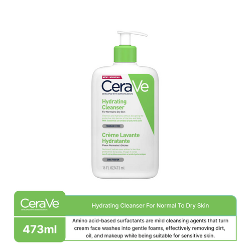 Cerave- Hydrating Cleanser For Normal To Dry Skin, 473 Ml