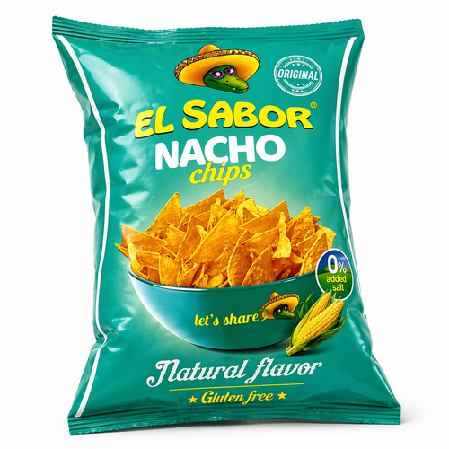 EL SABOR NACHO CHIPS NATURAL FLAVOR 100 GM