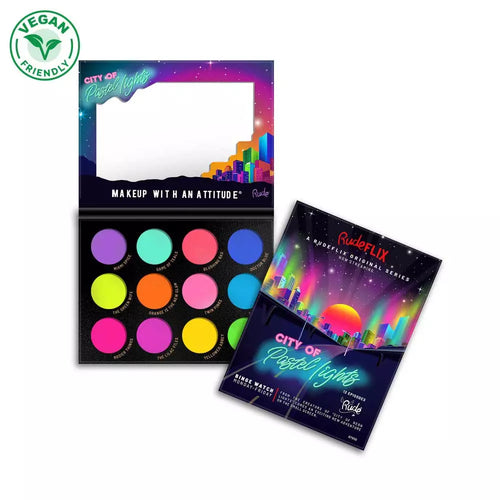 Rude Cosmetics - City Of Pastel Lights - 12 Pastel Pigment & Eyeshadow Palette