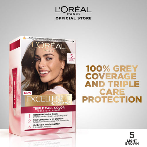 L'oreal- Paris Excellence Creme - 5 Light Brown Hair Color