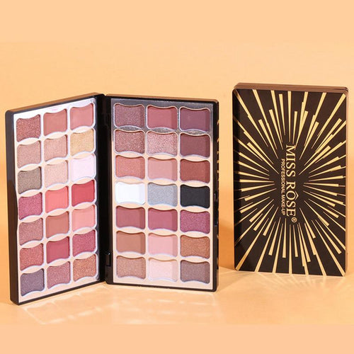 Miss Rose 42 Color Matte Shimmer Eye Shadows Palette Waterproof Highly Pigmented Long Lasting Sweatproof Eye Makeup 7001-034n2