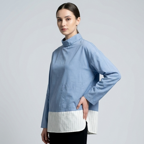 Shein - Mock-neck Top
