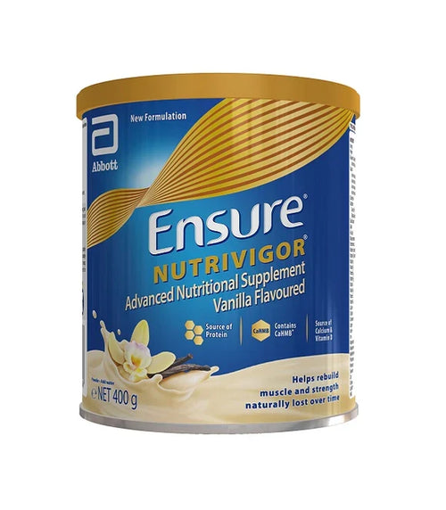 ENSURE NUTRITIONAL SUPPLEMENT POWDER VANILLA NUTRIVIGOR TIN 400 GM