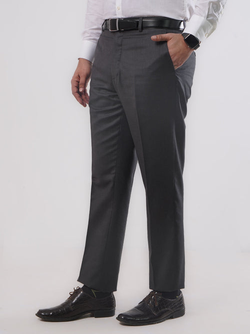 Shahzeb Saeed - Dark Grey Self Formal Dress Trouser (fdt-092)