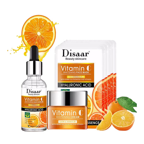 Disaar Pack Of 3 Vitamin C Facial Skin Care Kit Anti Wrinkle Aging Serum (ds-51993,992,995)