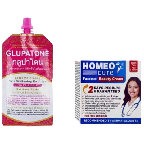 The Original - 2 In 1 Glupatone Whitening Emulsion With Homeo Cure Cream