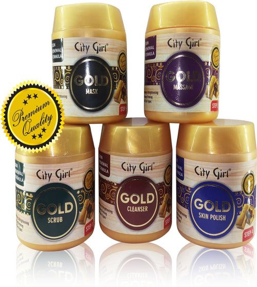 City Girl - 24k Gold Facial Kit 5 Steps