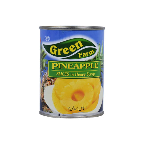 GREEN FARM TIN FOOD PINEAPPLE SLICE HEAVY SYRUP 3000 GM