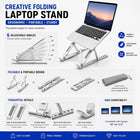 HP W10 RGB Wireless Mouse & Foldable Aluminum Laptop Stand Combo
