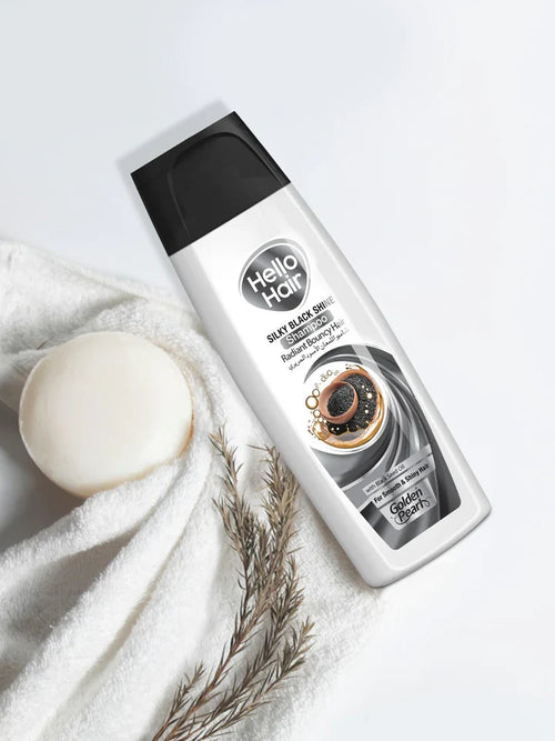 Hello Hair - 75 ML Silky Black Shine Shampoo Trade Pack