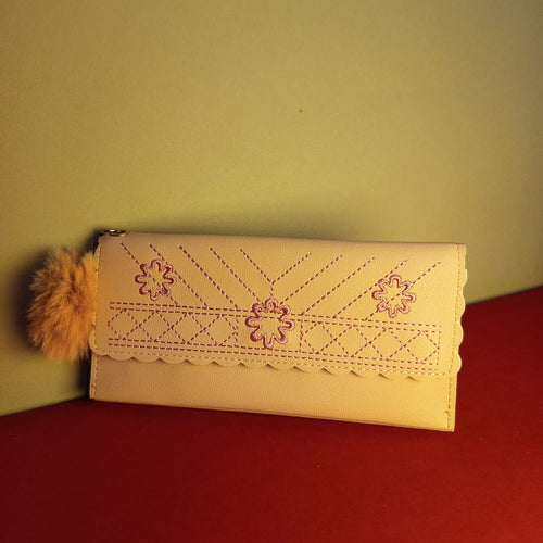 The Original - Women Wallet Fawn With Pom Pom Keychain