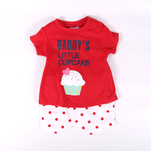GIRLS S/S 2PC KNICKER SUIT MS-22 0-3M 115-064 115-065 THAI