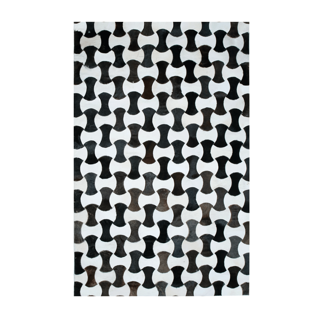 Cow Skin Patchwork Rug 4X6 ft