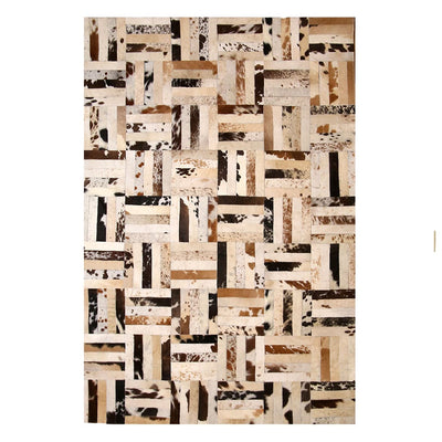 Cow Skin Patchwork Rug 4X6 ft