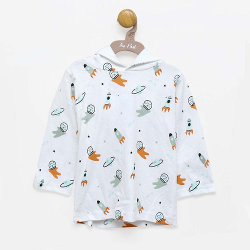 LONG SLEEVE T-SHIRT WITH HOOD 7541