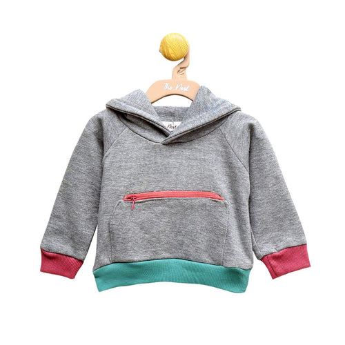 LONG SLEEVE HOODIE WITH SQUARE POCKET 7807
