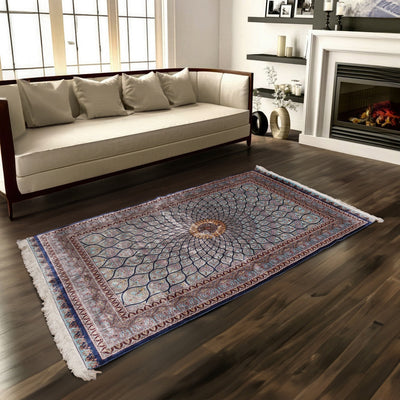 Supreme Fine Persian Silk Rug 5X8 Ft