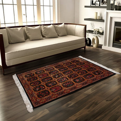 Supreme Fine Persian Silk Rug 4X6 Ft